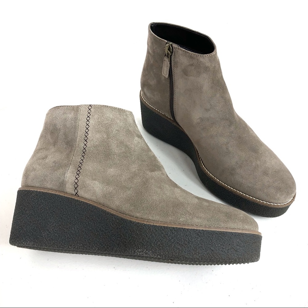 Aquatalia Made in Italy Brown Ankle Boots Sz 9.5 - Picture 1 of 8